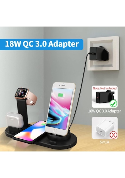 4'ü 1 Arada Kablosuz Şarj Yuvası, Apple Mikro/tip C Telefonlar İçin 360 Derece Dönen Şarj Yuvası, İwatch Serisi, Airpods, İphone, Samsung Uyumlu Galaxy İçin Qi Hızlı Şarj Yuvası Çok Renkli 4'ü 1 Arada Kablosuz Şarj Yuvası, Apple Mikro/tip C Telefonlar İçin 360 Derece Dönen Şarj Yuvası, İwatch Serisi, Airpods, İphone, Samsung Uyumlu Galaxy İçin Qi Hızlı Şarj Yuvası Çok Renkli