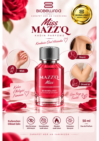 Mazz Q Miss Kadın Parfüm Eau De Parfum Zarafetin Ve Güzelliğin Kokusu 50 Ml Aromatik
