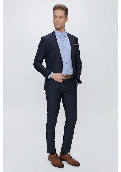 Efor Slim Fit Klasik Mono Yaka Klasik Lacivert Takım Elbise Tk 2021 Lacivert