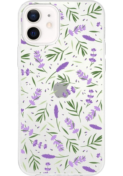 Apple Uyumlu iPhone 12 Mini İle 1mm Slim Fit Water Color 3 Baskılı Şeffaf Kılıf