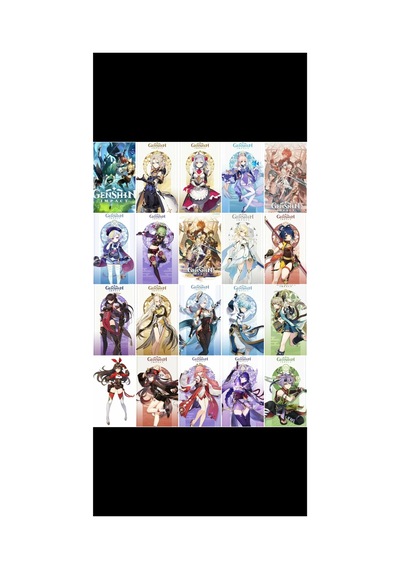 Genshin İmpact A4 Boy Çoklu 20'lı Sticker Seti Diğer