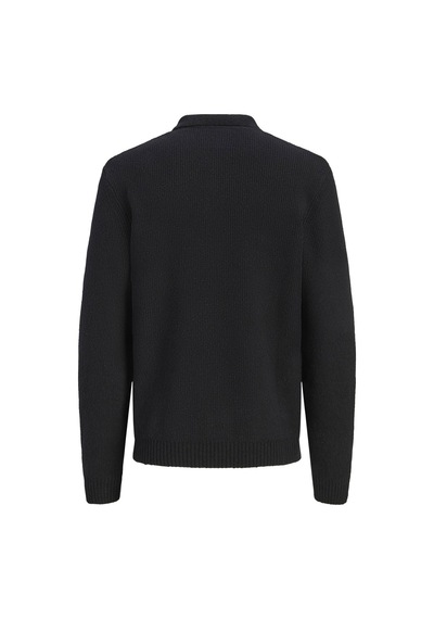 Jack & Jones Jprblawesley Knıt Polo Ls Bf Ln Siyah