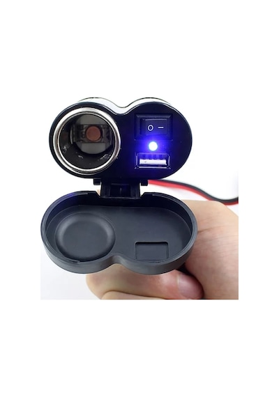 Motosiklet Çakmaklık / Usb Şarj Soketi 12V Su Geçirmez