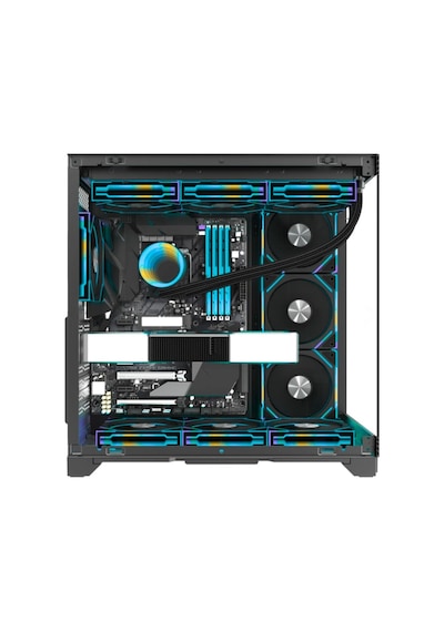 Revenge Supernova x7 ARGB Fanlı ATX Temperli Cam Panel Akvaryum Kumandalı Gaming Bilgisayar Kasası Siyah