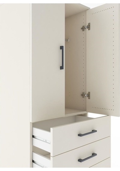 Hyperion Dolap Tek Raflı 5 Çekmeceli Tek Askılı 60x44x182 Ayt... Aytaşı