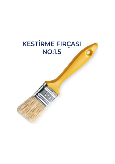 Kestirme Fırçası No:1.5 Profesyonel Boya Fırçası Hassas Kenar Boyama İçin