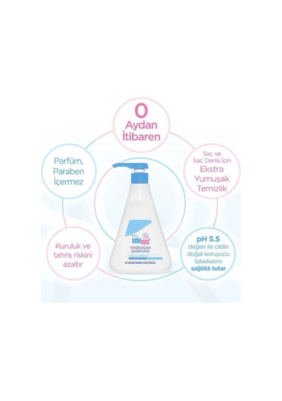 Sebamed Baby Ph 5.5 Bisabolol İçerikli Koruma Ve Bakım Sağlayan Yenidoğan Bebek Şampuanı 500 Ml