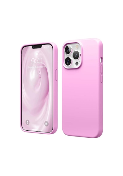 Apple Uyumlu iPhone 13 Pro Max  Silikon Kılıf - Pastel Renk Tonu Esnek Tam Koruma Kapak - Pembe