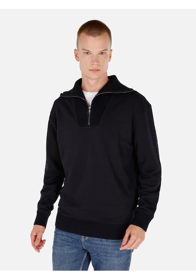 Colin's Colins Normal Kesim Fermuarlı Dik Yaka Siyah Erkek Sweatshirt Cl1071231 Siyah Colin's Colins Normal Kesim Fermuarlı Dik Yaka Siyah Erkek Sweatshirt Cl1071231 Siyah