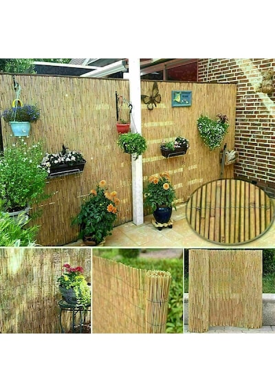 Kamış Çit 3 M Hasır Çit Gölgelik Çit Bambu Çit Rulo Çit