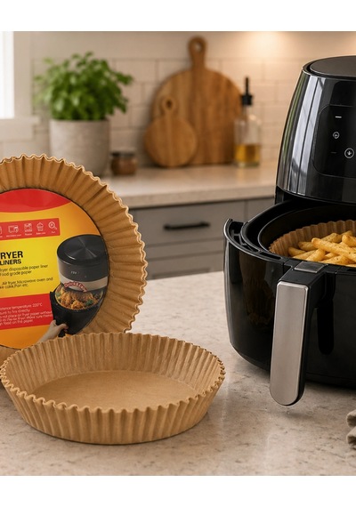 Mey İthalat 100 Lü Airfryer Kağıdı Yağ Geçirmez Yapışmaz Pişirme Kağıdı