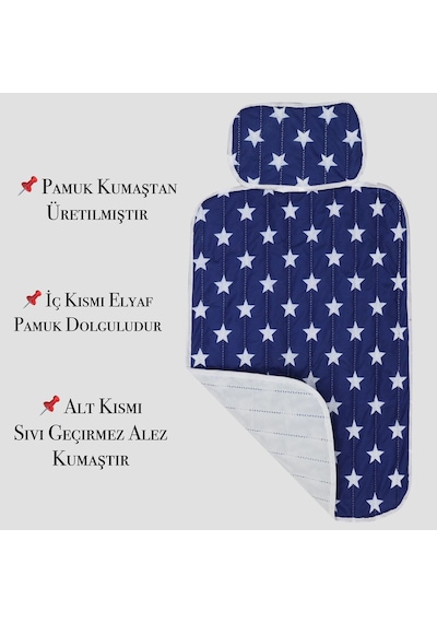 MorBebe Pratik Alt Değiştirme Matı Minderi Alt Değiştirme Pedi Bakım Örtüsü Lacivert