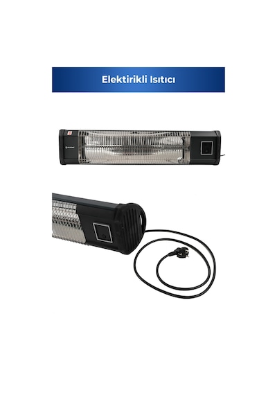 Glow Uzaktan Kumandalı Karbon Infrared Isıtıcı 2500w Duvar Tipi Teras Balkon 5963