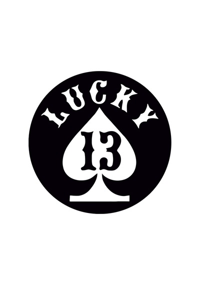 Lucky 13 Sticker, Oto Sticker, Motor Sticker 20x20 Cm