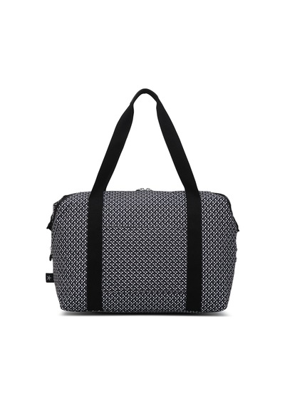 Smart Bags Orta Boy Su Geçirmez Extra Hafif Krınkıl Kumaş El Valizi Ve Spor Çantası Siyah/beyaz