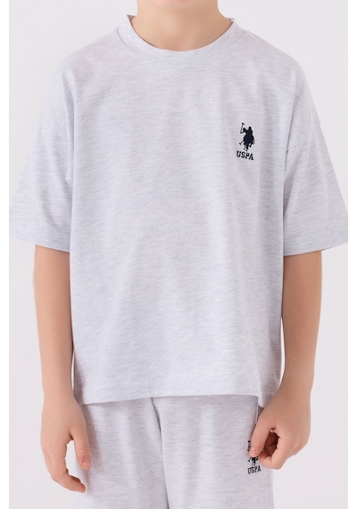 U.S. Polo Assn. Erkek Çocuk Karmelanj Bermuda Takımı 5274-43682 Kar Melanj