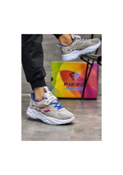 Fıero Mıen Unisex Açık Gri Çocuk Okul Günlük Sneaker Ayakkabı Açık-gri Açık-gri