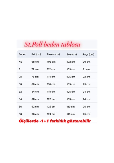St.poll Baggy Jeans Pantolon Kırmızı