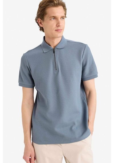 Defacto Regular Fıt Fermuar Yaka Polo Tişört F9870ax26spgr504 Gri-gr504