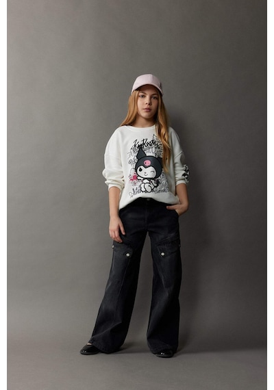 DeFacto Kız Çocuk Wide Leg Kargo Geniş Paça Pamuklu Pantolon D9693A825SPNM36 DeFacto Kız Çocuk Wide Leg Kargo Geniş Paça Pamuklu Pantolon D9693A825SPNM36