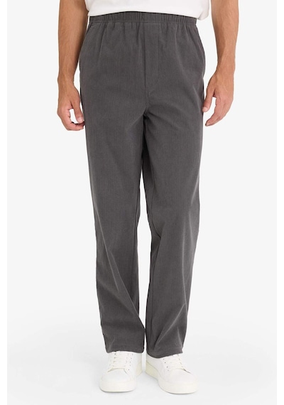 Defacto Wide Leg Geniş Paça Fitilli Kadife Pantolon F2042ax25wnar104 Antrasit