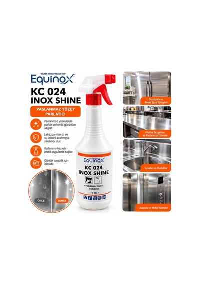Equinox Kc 024 Inox Shine Paslanmaz Yüzey Parlatıcı Sprey 1 L - 939625575 Diğer