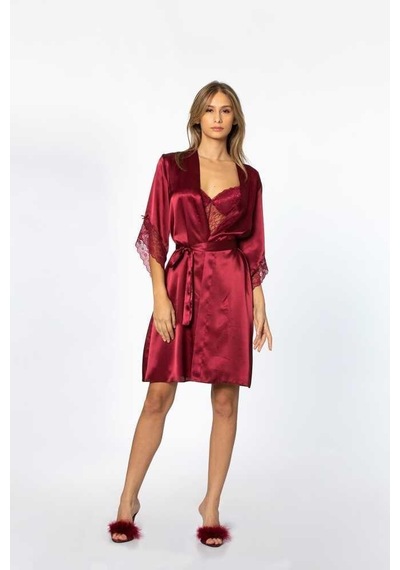 Pierre Cardin Midi Dantel Sabahlık Gecelik Set 4240 001