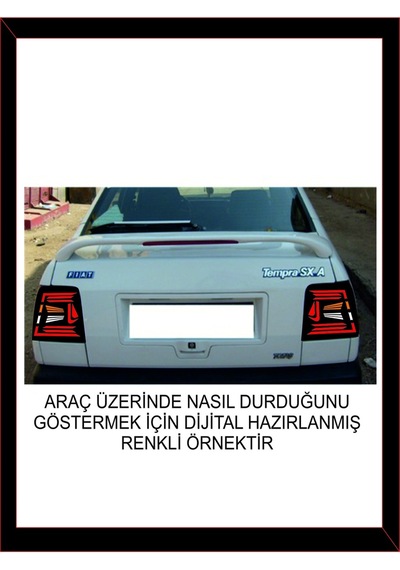 Tempra İçin Uyumlu Aksesuar Stop Farı Kaplama Led Görünümlü