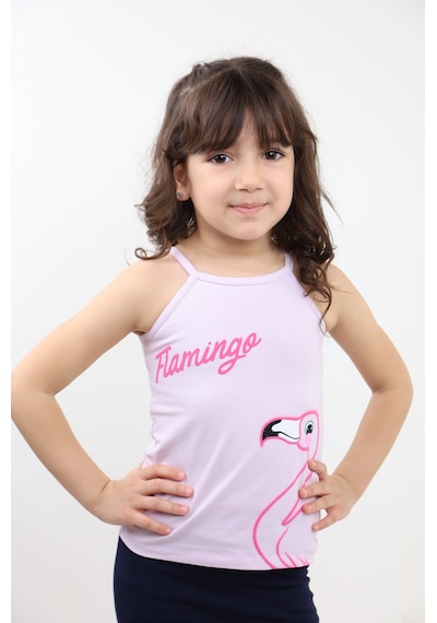 Toontoy Kız Bebek Baskılı Atlet Açık Lila