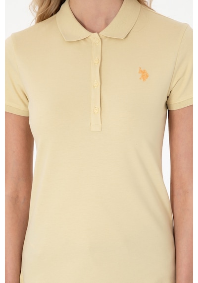 U.S. Polo Assn. Kadın Açık Haki Basic Polo Yaka Tişört 50300830-VR183
