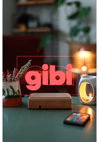 Gibi Dizi 16 Renk Kumandalı 3d Gece Lambası Çok Renkli