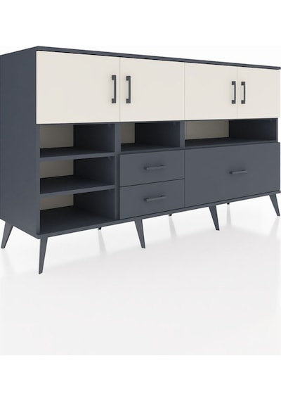 Kronos Konsol 8 Raflı 3 Çekmeceli 4 Kapaklı 176x59x99 Antrasit-ay Antrasit-aytaşı/antrasit Kronos Konsol 8 Raflı 3 Çekmeceli 4 Kapaklı 176x59x99 Antrasit-ay Antrasit-aytaşı/antrasit