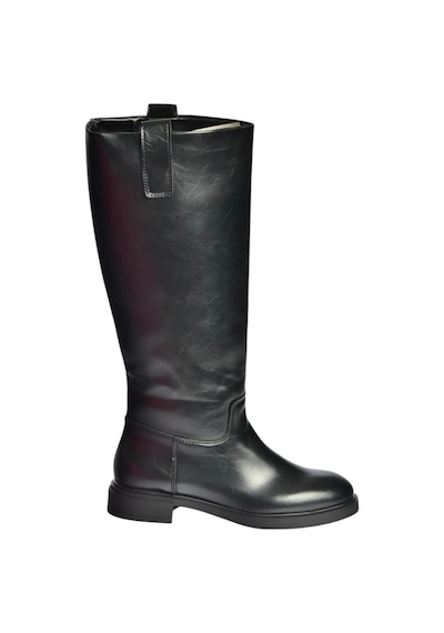 Fox Shoes V973540209 Siyah Alçak Topuklu Klasik Binici Çizme Siyah