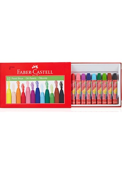 Faber Castell 125312 Pastel Boya Kalemi 12 Adet - Karışık Renk Çok Renkli