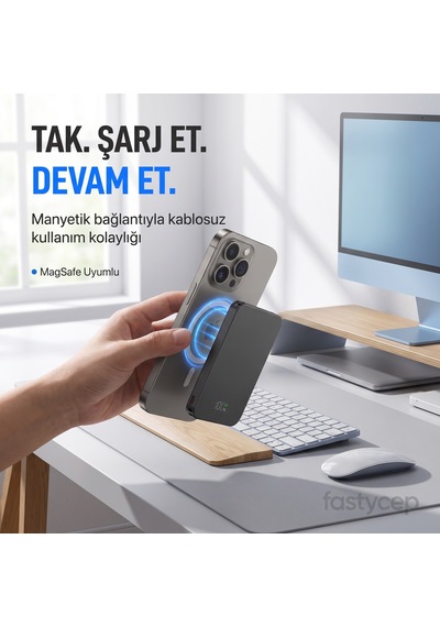 Buradabulabilirsin Snp-3020 Magsafe Powerbank 5000mah Slim 22.5w Hızlı Şarj Led Ekran İnce Powerbank Şarj Cihazı Bbz Çok Renkli
