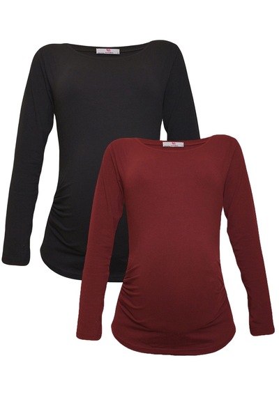 Luvmabelly Myra2301 2303 Hamile Tshirt Seti Siyah