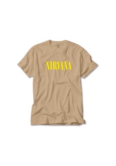 Nirvana Yazı Sarı Yeşil Tişört