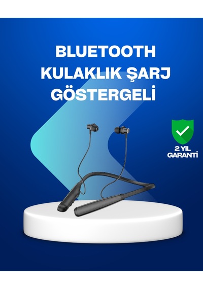Boyun Askılı Kablosuz Bluetooth Kulaklık Aktif Gürültü Önleme, Lcd Ekranlı
