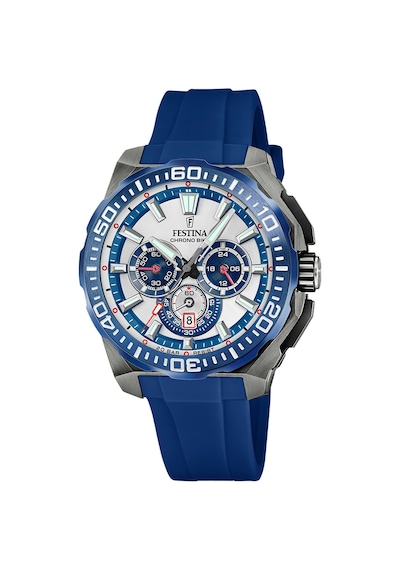 Festina F20725/4 Chrono Bike Quartz Silikon Mavi Gri Kadran 20 Atm 46 Mm Erkek Kol Saati