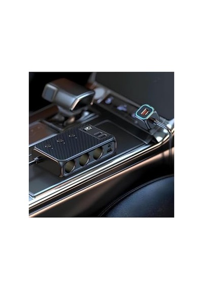Araç Çakmaklık Çoğaltıcı Usb Type-c Şarj Aleti Mt-a9875 Siyah İle Uyumlu