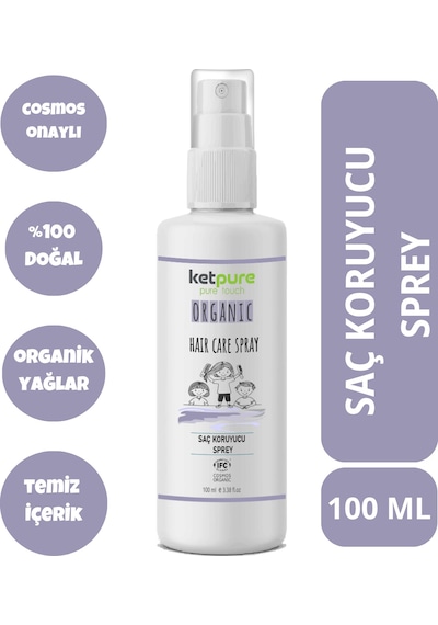 Doğal ve Organik İçerikli Saç Koruyucu Sprey - Çocuklar İçin Güvenli  100 ML