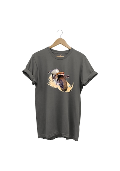 Klasik Motorsiklet Baskılı Vintage Old Motor %100 Pamuk Regular Fit Bisiklet Yaka Gri T-shirt Gri Klasik Motorsiklet Baskılı Vintage Old Motor %100 Pamuk Regular Fit Bisiklet Yaka Gri T-shirt Gri