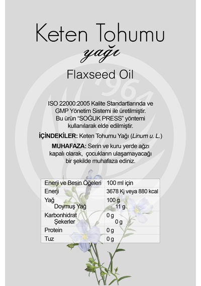 Sepe Natural Keten Tohumu Yağı 200 ML
