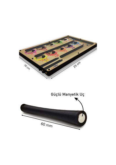 Manyetik Labirent Montessori Matematik Oyunu Harfleri  Öğreniyorum Eğitici Oyuncak 25 cm