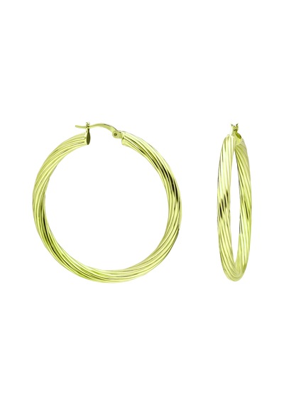 Glorria Gümüş 4 Cm Burgu Halka Küpe N11.30848
