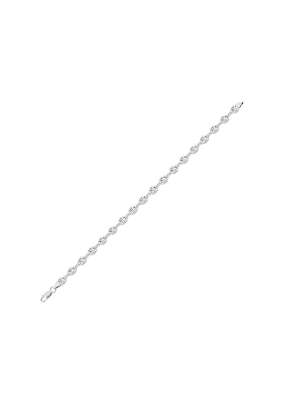 Gümüş Unisex Gemici Kahve Çekirdeği Model Zincir Bileklik 6 Mm