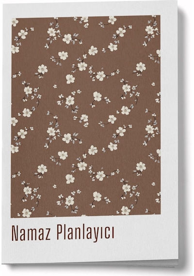 1 Yıllık Namaz Planlayıcı Defterim - Kahverengi Çok Renkli