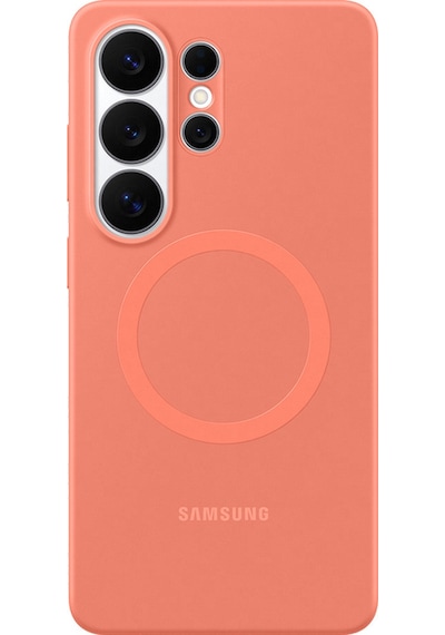 Samsung Galaxy Uyumlu S26 Ultra Silikon Magnet Kılıf - Mercan Mercan