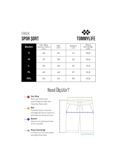 Tommy Life Beyaz Polyester Kalın Yumuşak Comfort Fit Erkek Şort - 81273 Beyaz