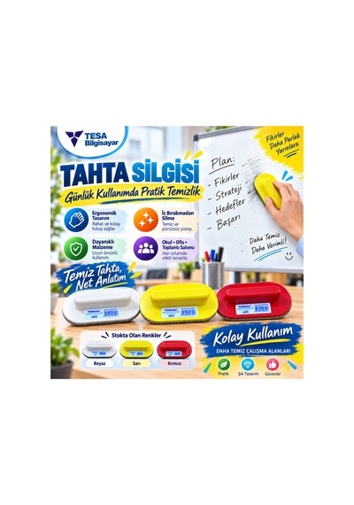 Tahta Silgisi 1 Adet Çoklu Renk Cok Renkli